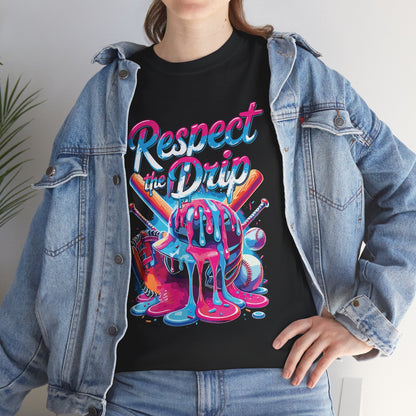 Baseball Drip For Boys Ice Cream Respect The Drip Baseball T-Shirt