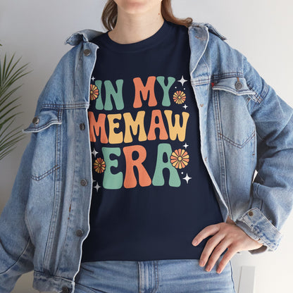 In My Memaw Era Funny Sarcastic Groovy Retro Mothers Day T-Shirt