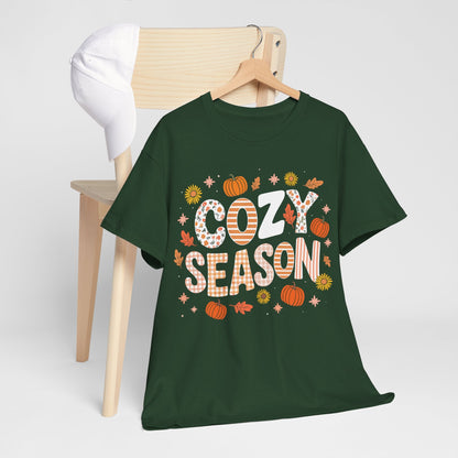 Cozy Season Autumn Fall Vibes Halloween Thanksgiving Pumpkin T-Shirt