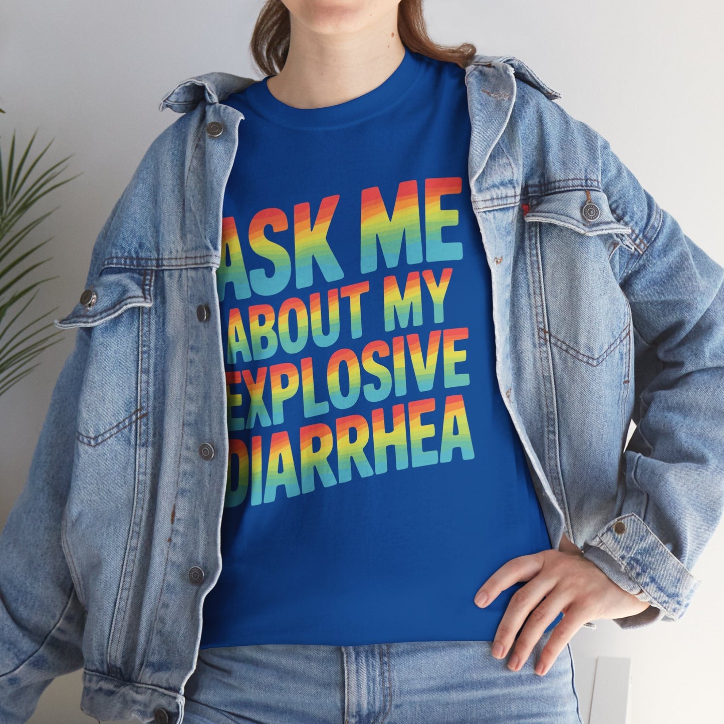 Funny Ask Me About My Explosive Diarrhea Edgy Adult Humor T-shirt