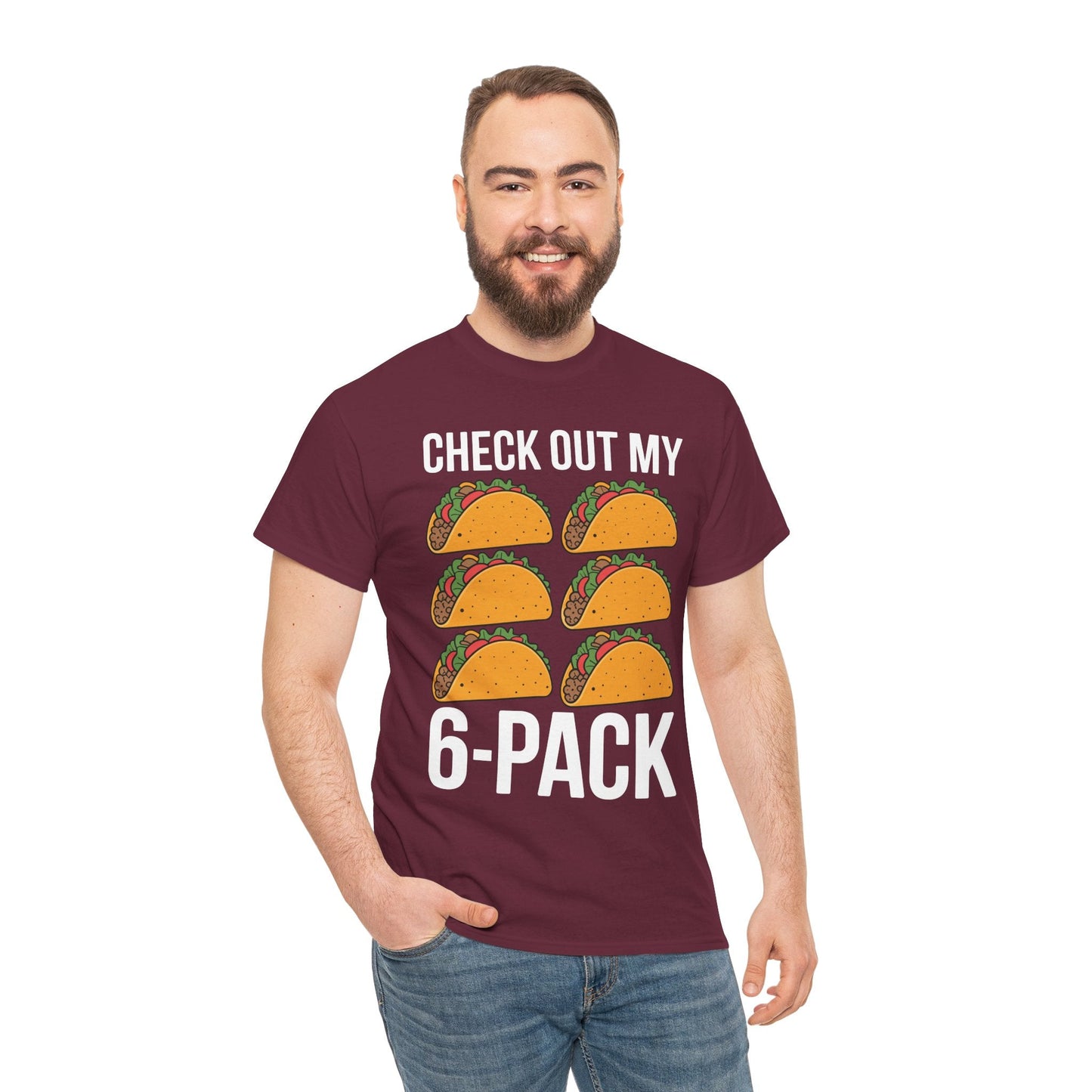 Funny 6 Pack Fitness Taco Mexican Gym Top for Taco Lovers T-Shirt