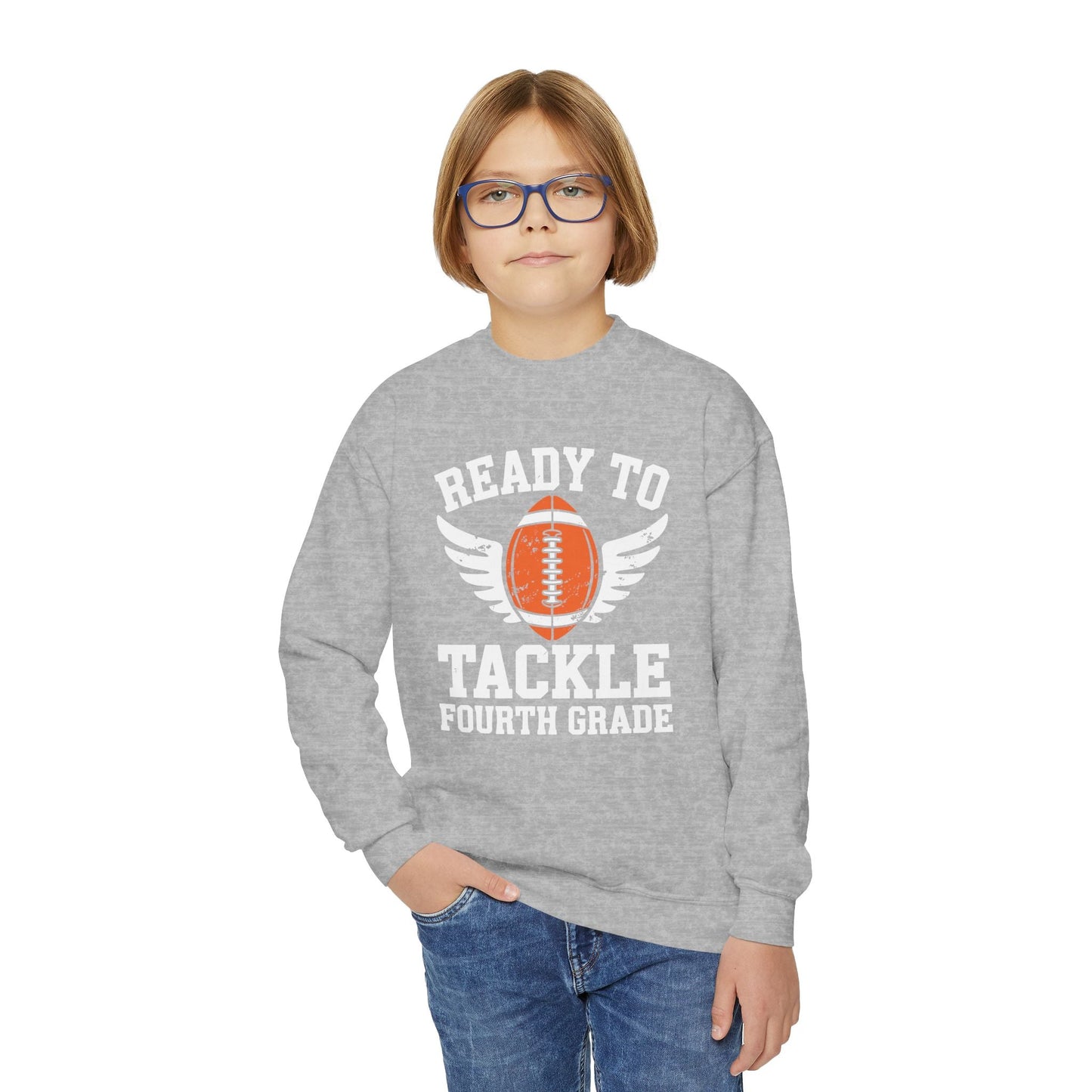 Ready To Tackle Fourth Grade Back To School Football Sweatshirt