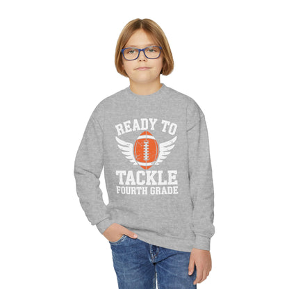 Ready To Tackle Fourth Grade Back To School Football Sweatshirt