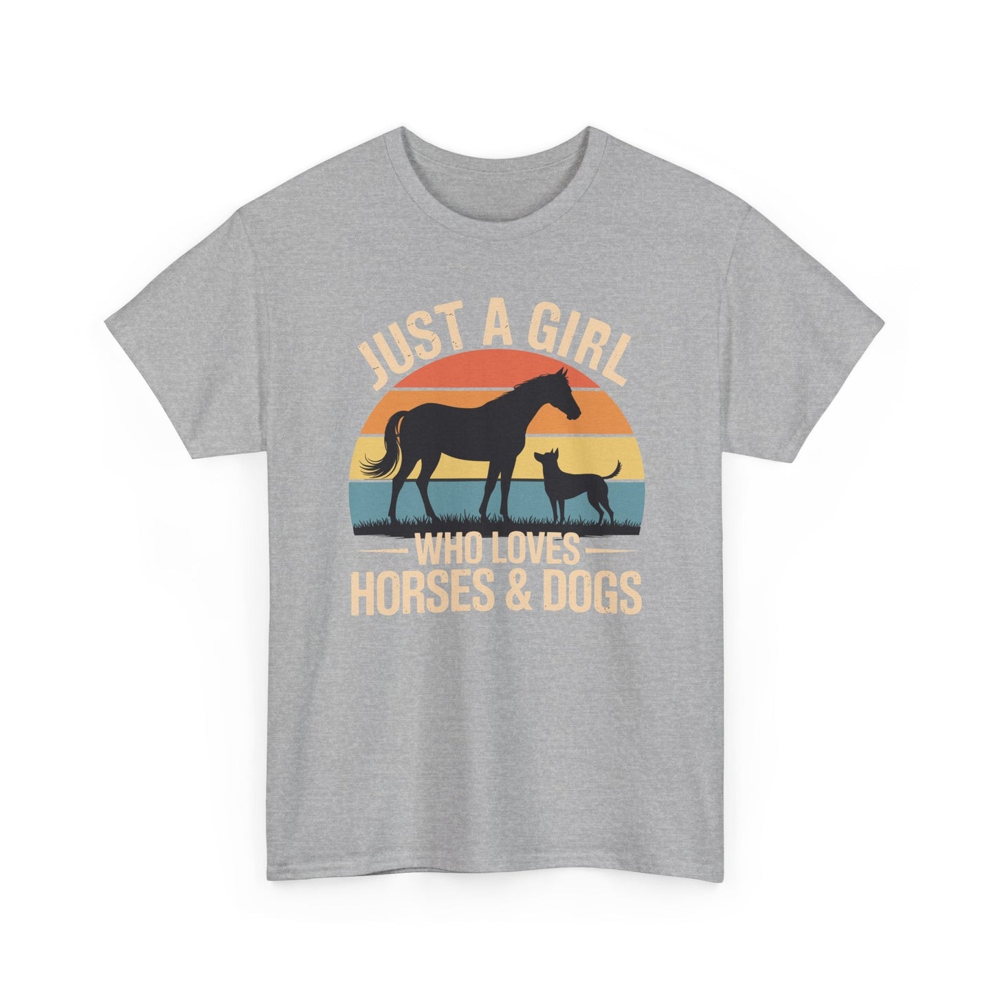 Just A Girl Who Loves Horses and Dogs Women Girls T-Shirt