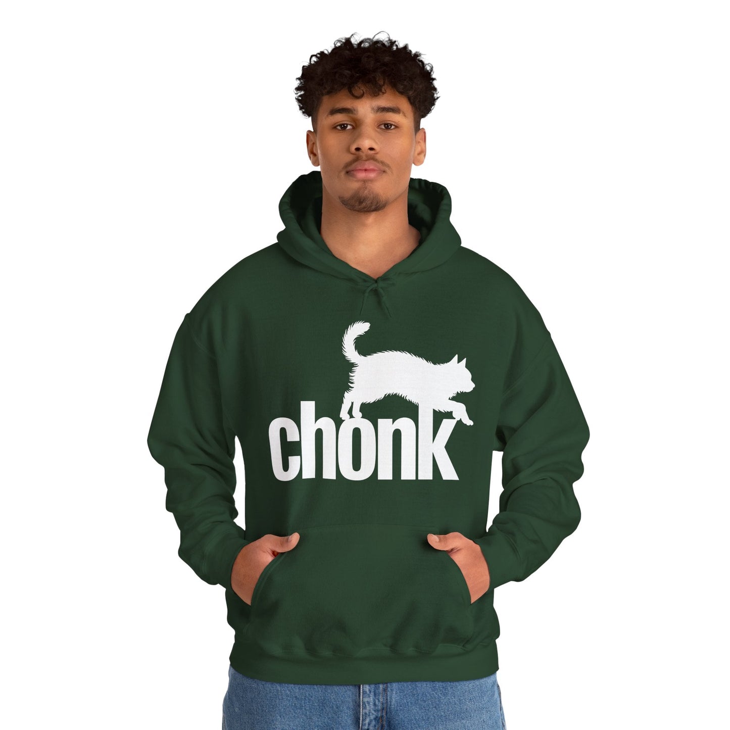 Chonk Cat Meme Funny Black Hoodie