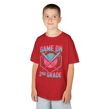 2nd Grade Back to School Baseball Drip Ice Cream Game On Kid T-Shirt
