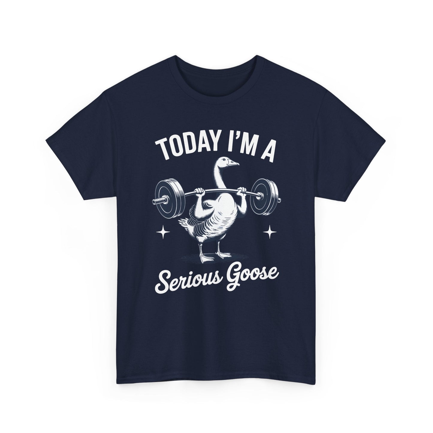 Funny Today I'm A Serious Goose Lifting Weights Gym Fitness T-Shirt