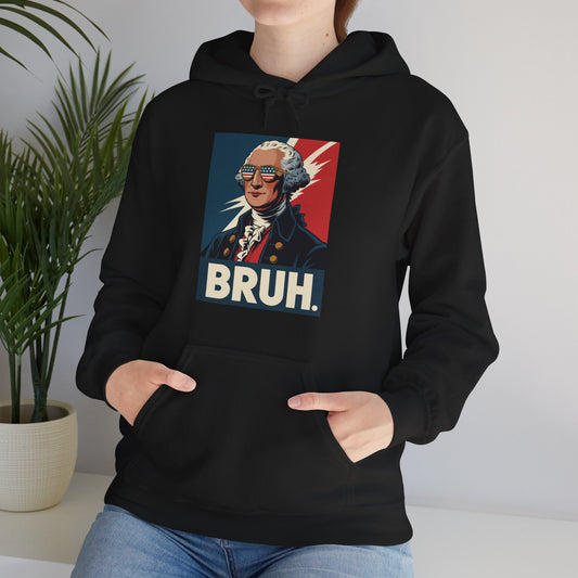 4th Of July 2025 George Washington Bruh. Meme Patriotic Hoodie