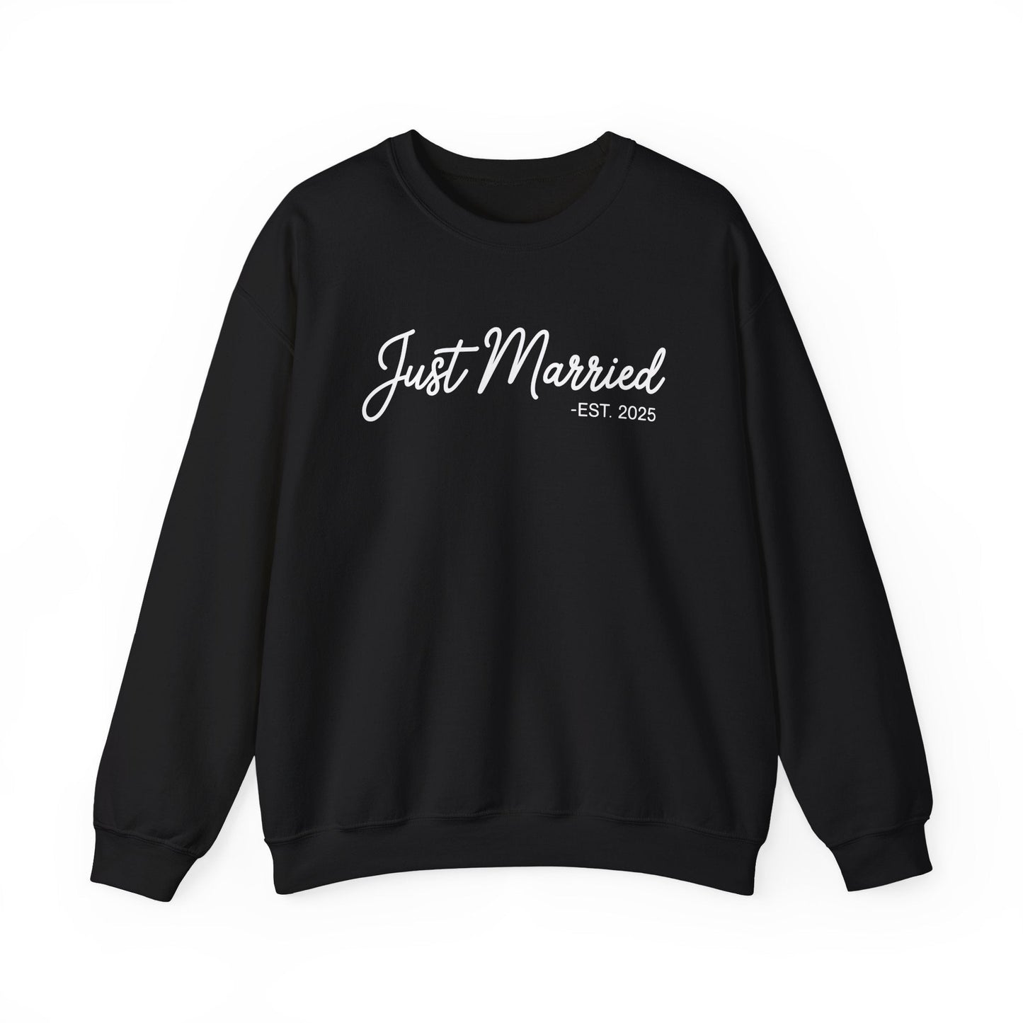 Just Married 2025 Honeymoon Wedding Couples Fiancee Sweatshirt