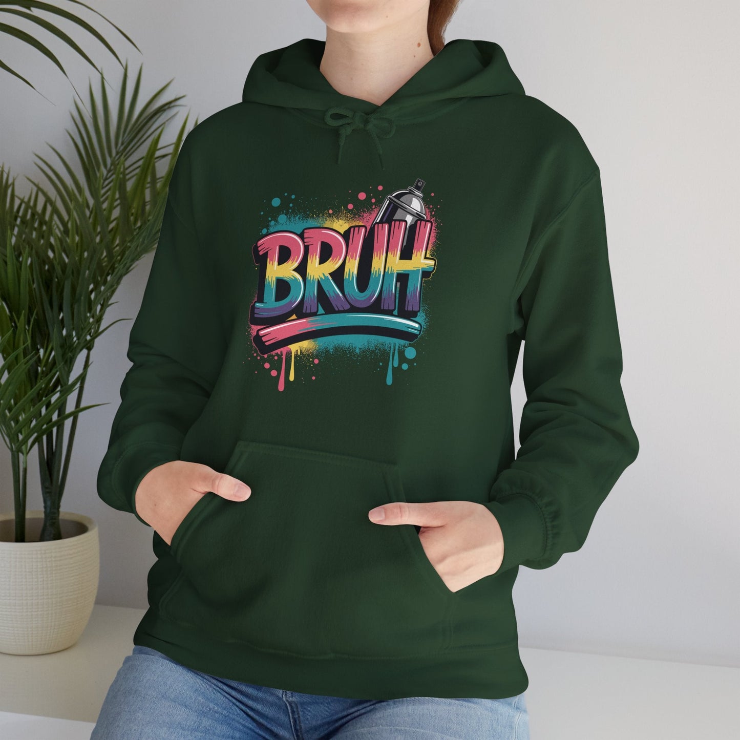 Bruh Graffiti Funny Saying Street Art Meme Men Boys Kids Hoodie
