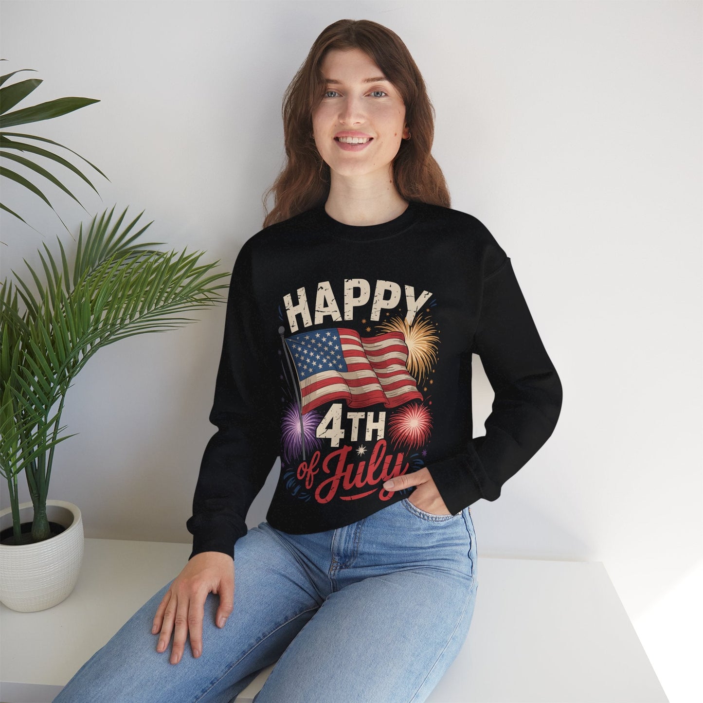 Happy 4th Of July Patriotic American US Flag 4th Of July Sweatshirt