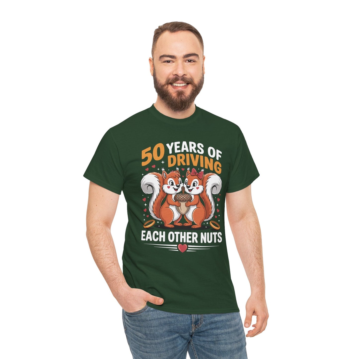 50th Wedding Anniversary 50 Years Of Driving Each Other Nuts T-Shirt