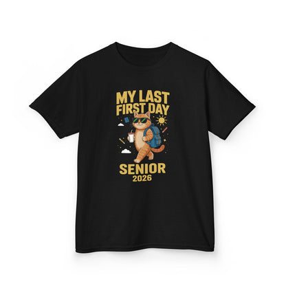 My Last First Day Senior 2026 Cat Back to School Cool Class T-Shirt
