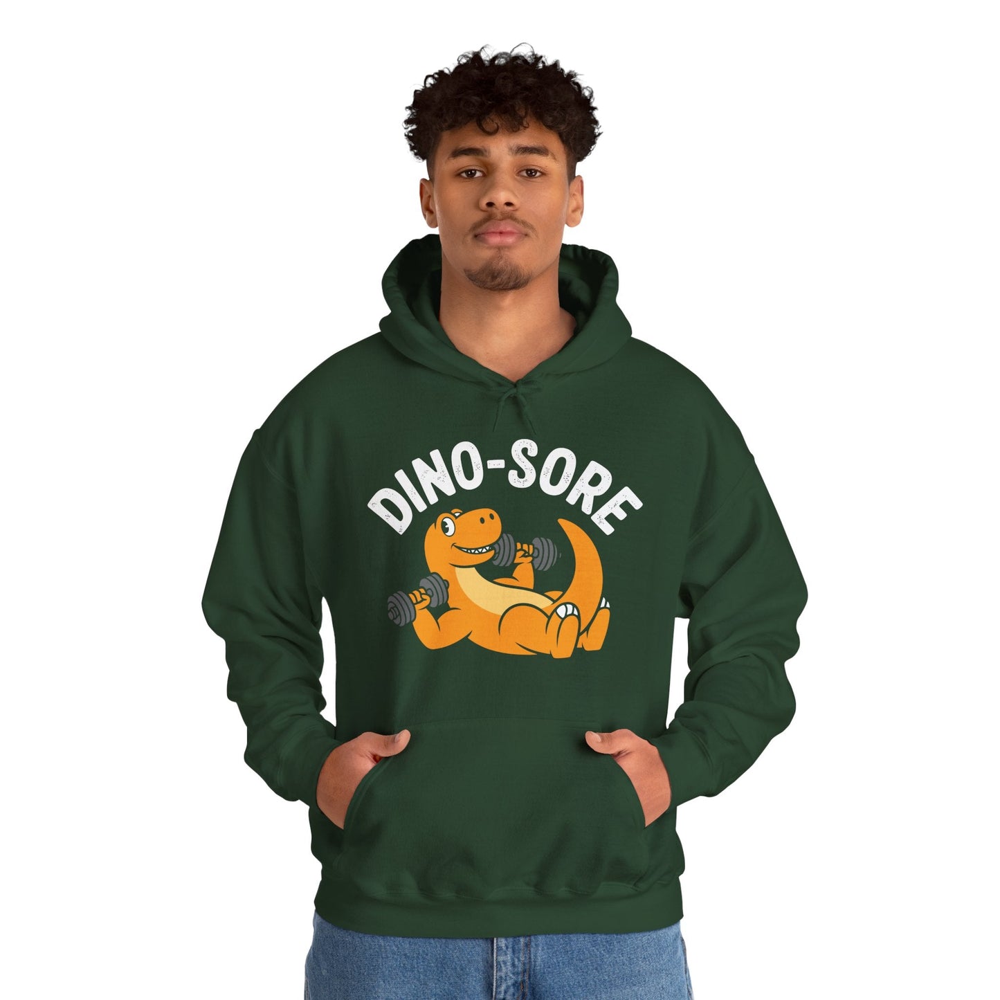 Gym Workout Dino Sore Exercise Fitness Boys Women Men Hoodie