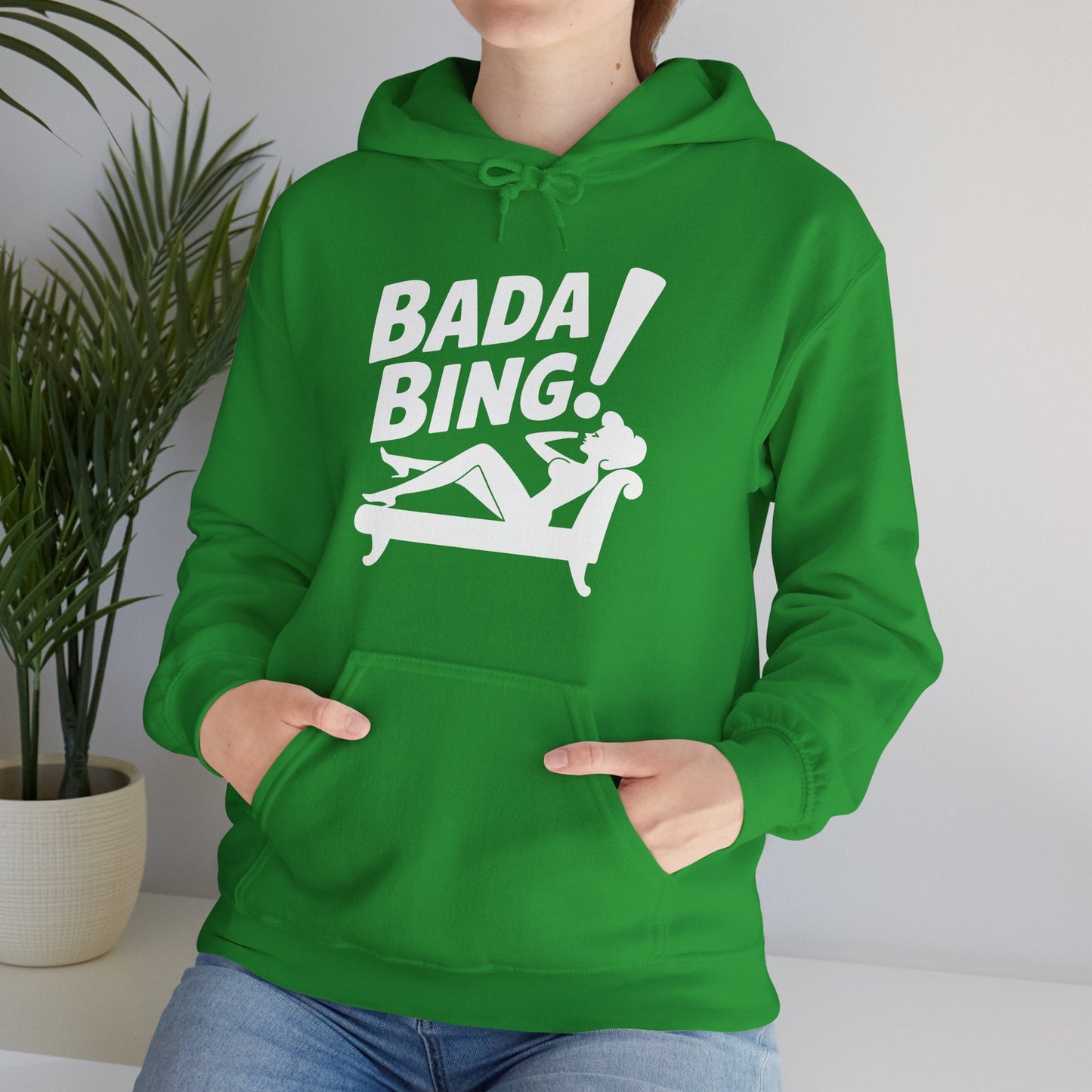 Funny Vintage Bada Sarcastic Bing Retro Sexy Girl Bada Bam Hoodie
