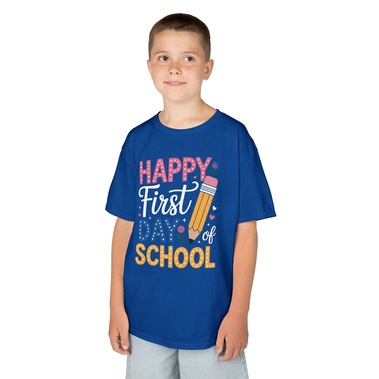 Happy First Day of School Pencil Teacher Cute Back to School T-Shirt