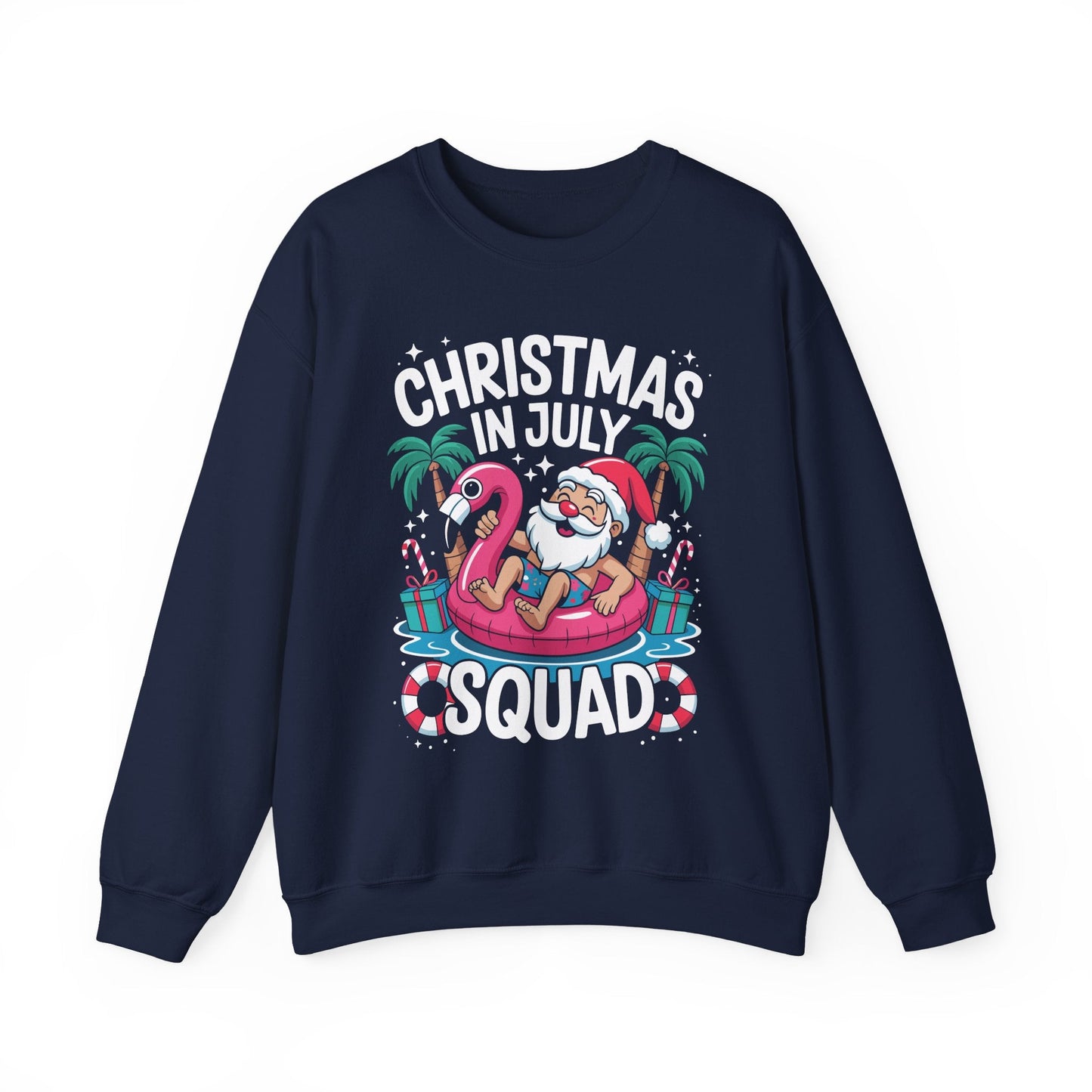 Christmas In July 2025 Squad Summer Beach Vacation Xmas Cool Sweatshirt
