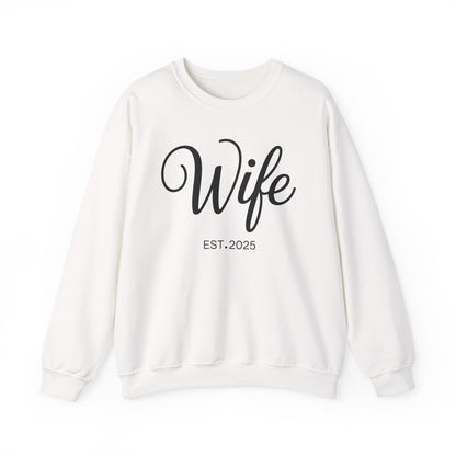Wife Est 2025 Just Married Honeymoon Wedding Couples Sweatshirt