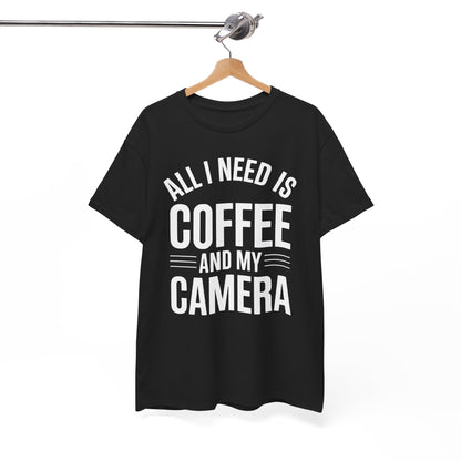 All I Need Is Coffee And My Camera Photography Gift T-Shirt