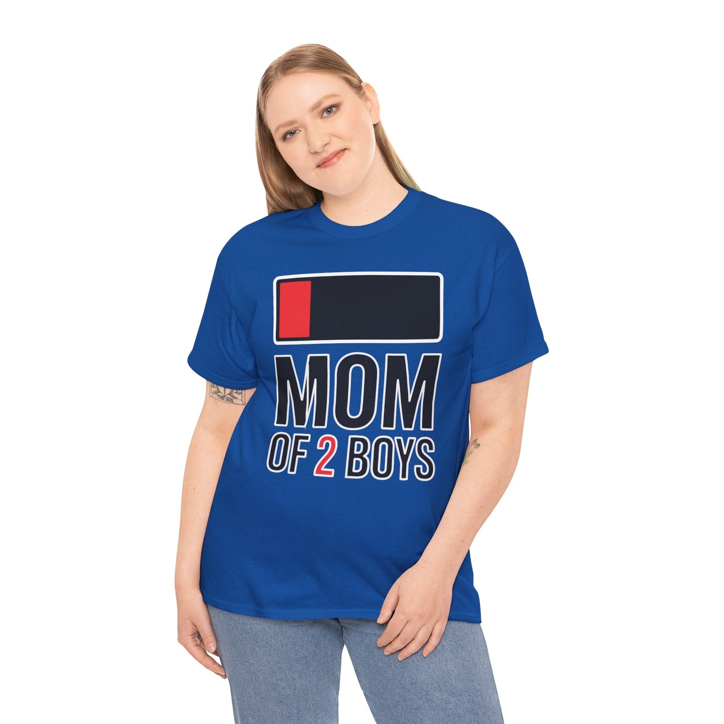 Mom of 2 Boys Gift from Son Mothers Day Birthday Women T-Shirt