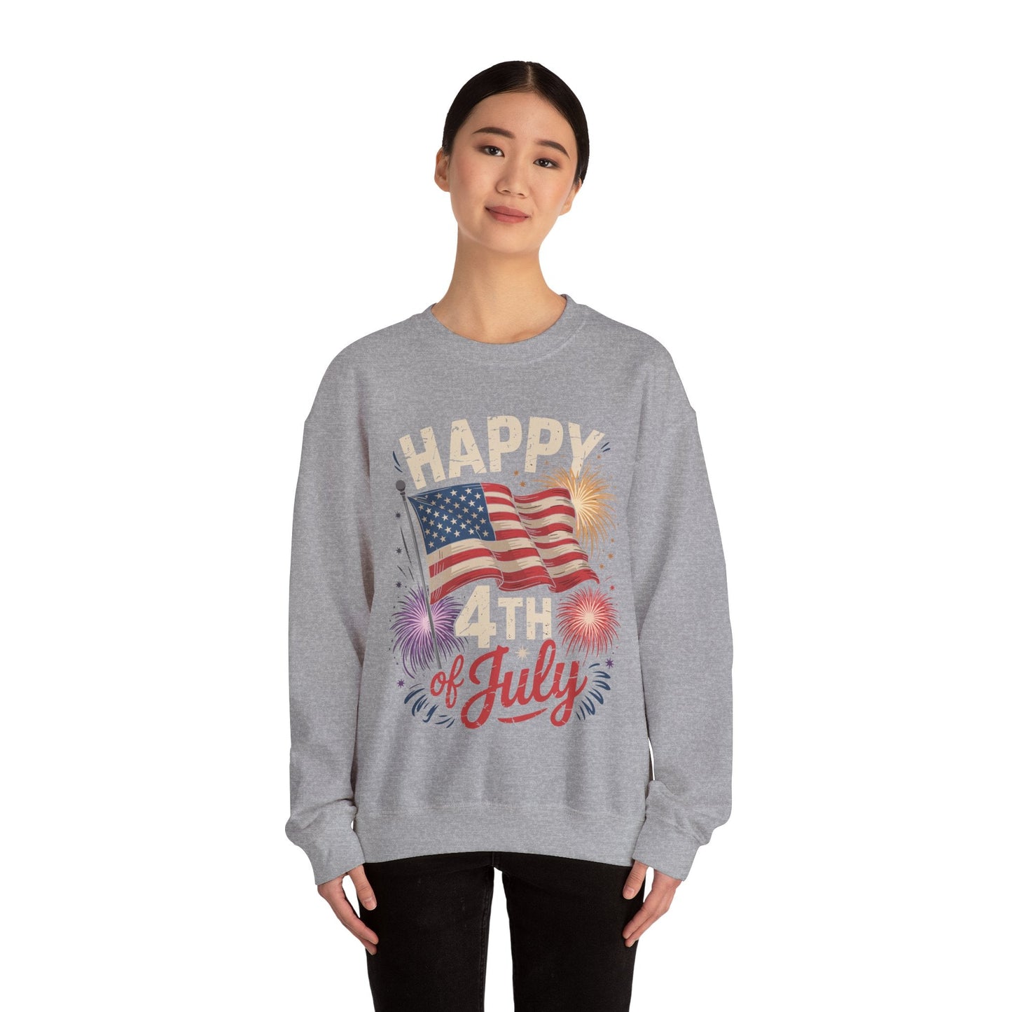 Happy 4th Of July Patriotic American US Flag 4th Of July Sweatshirt