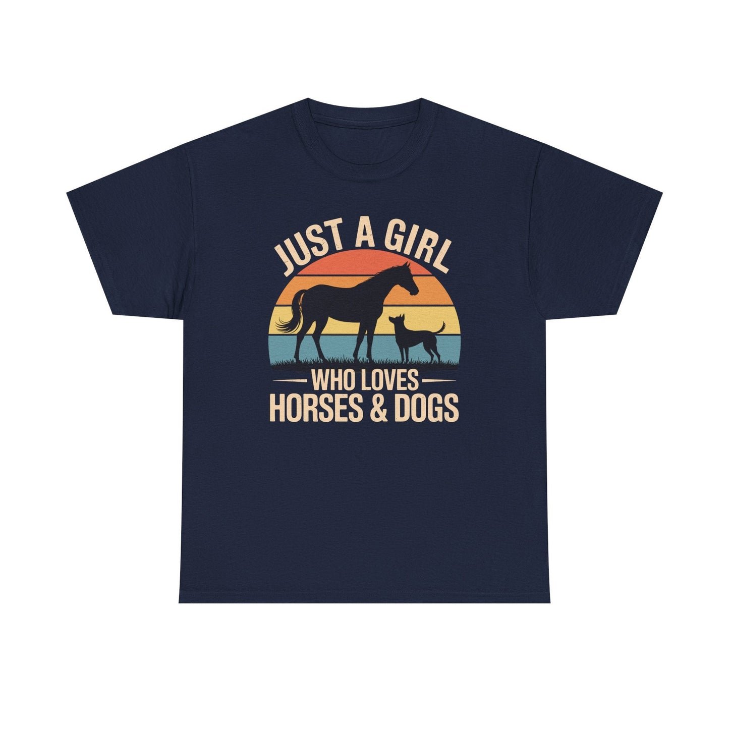 Just A Girl Who Loves Horses and Dogs Women Girls T-Shirt