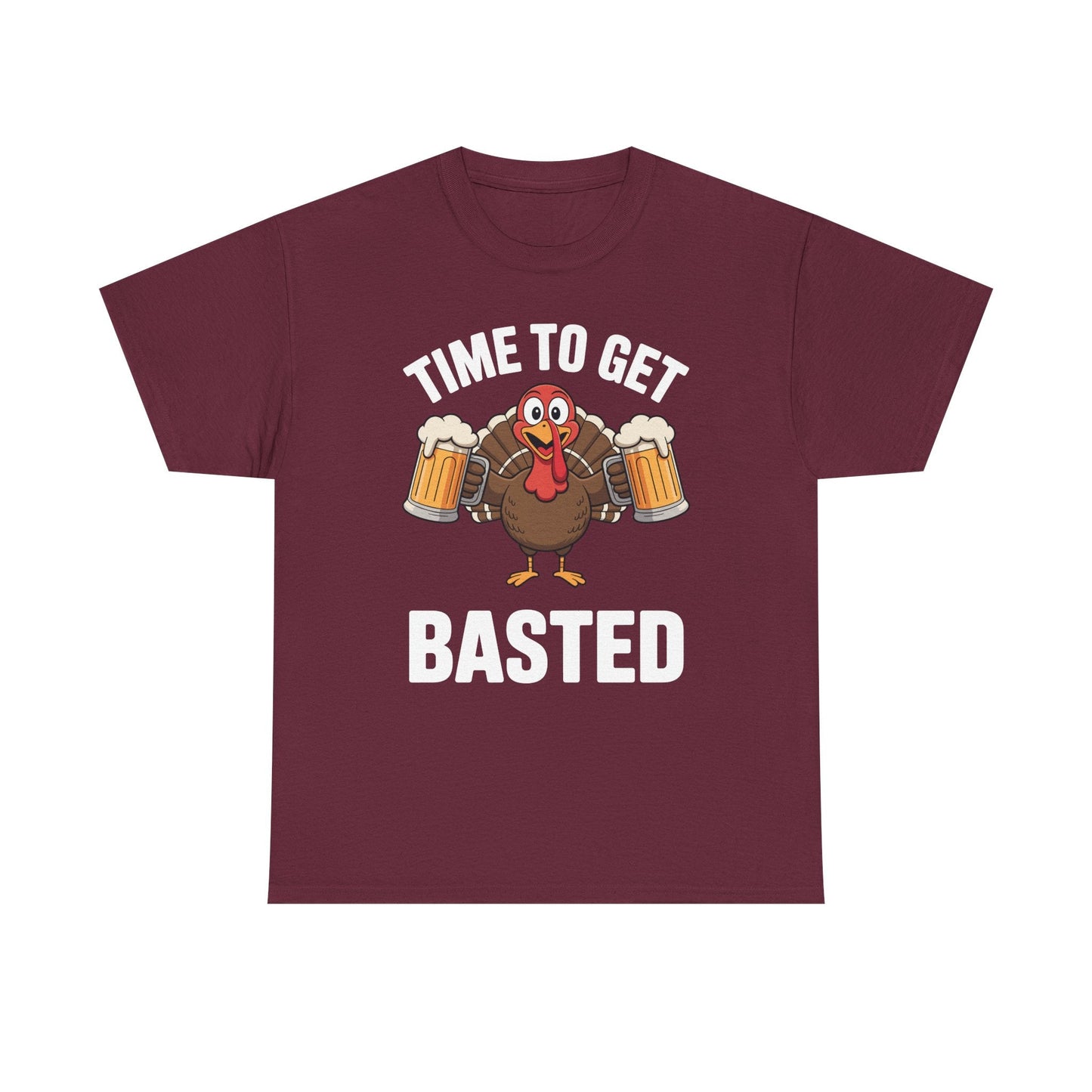 Time To Get Basted Funny Beer Thanksgiving Turkey Gift T-Shirt