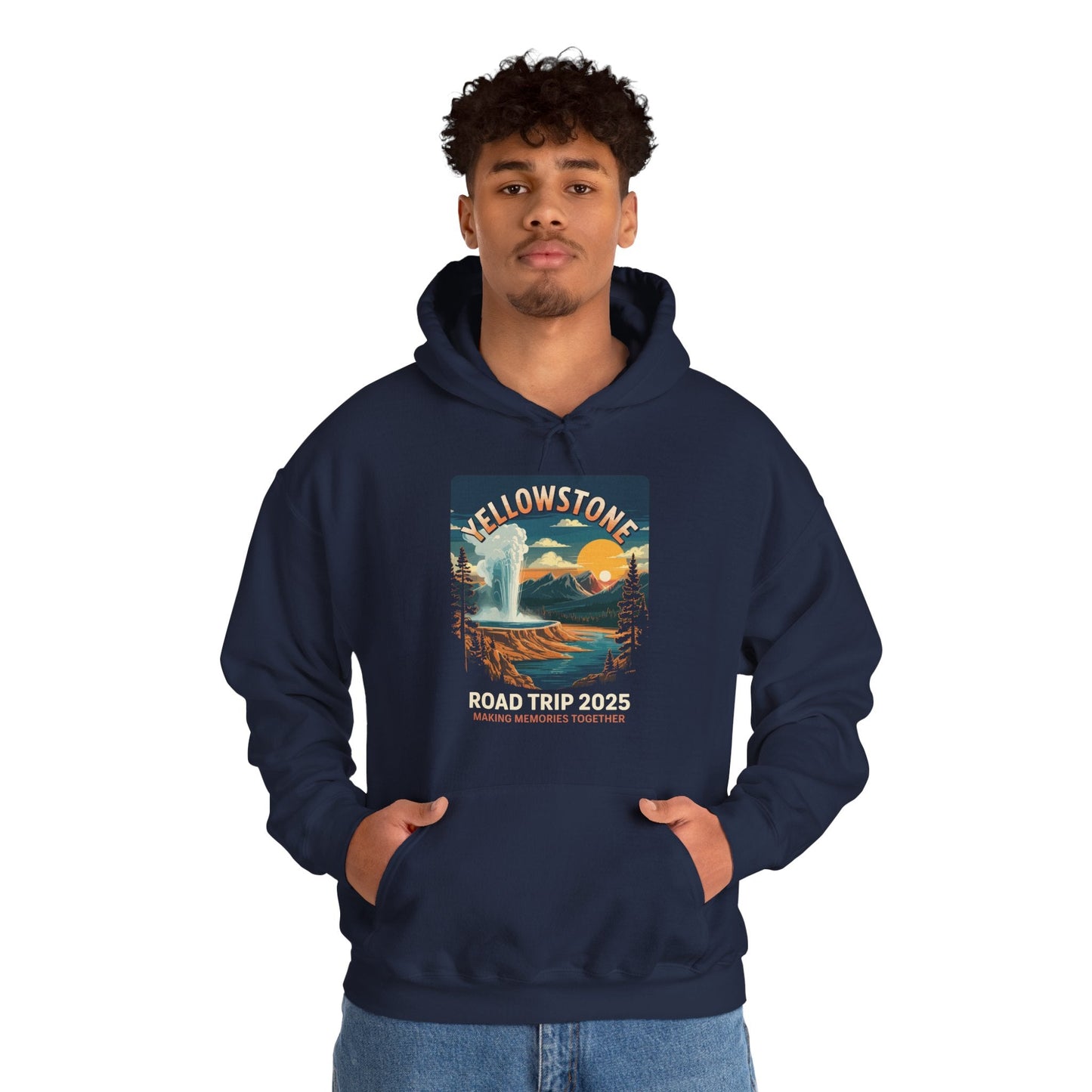 Yellowstone Family Road Trip 2025 National Park Outdoor Hoodie