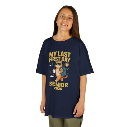 My Last First Day Senior 2026 Cat Back to School Cool Class T-Shirt