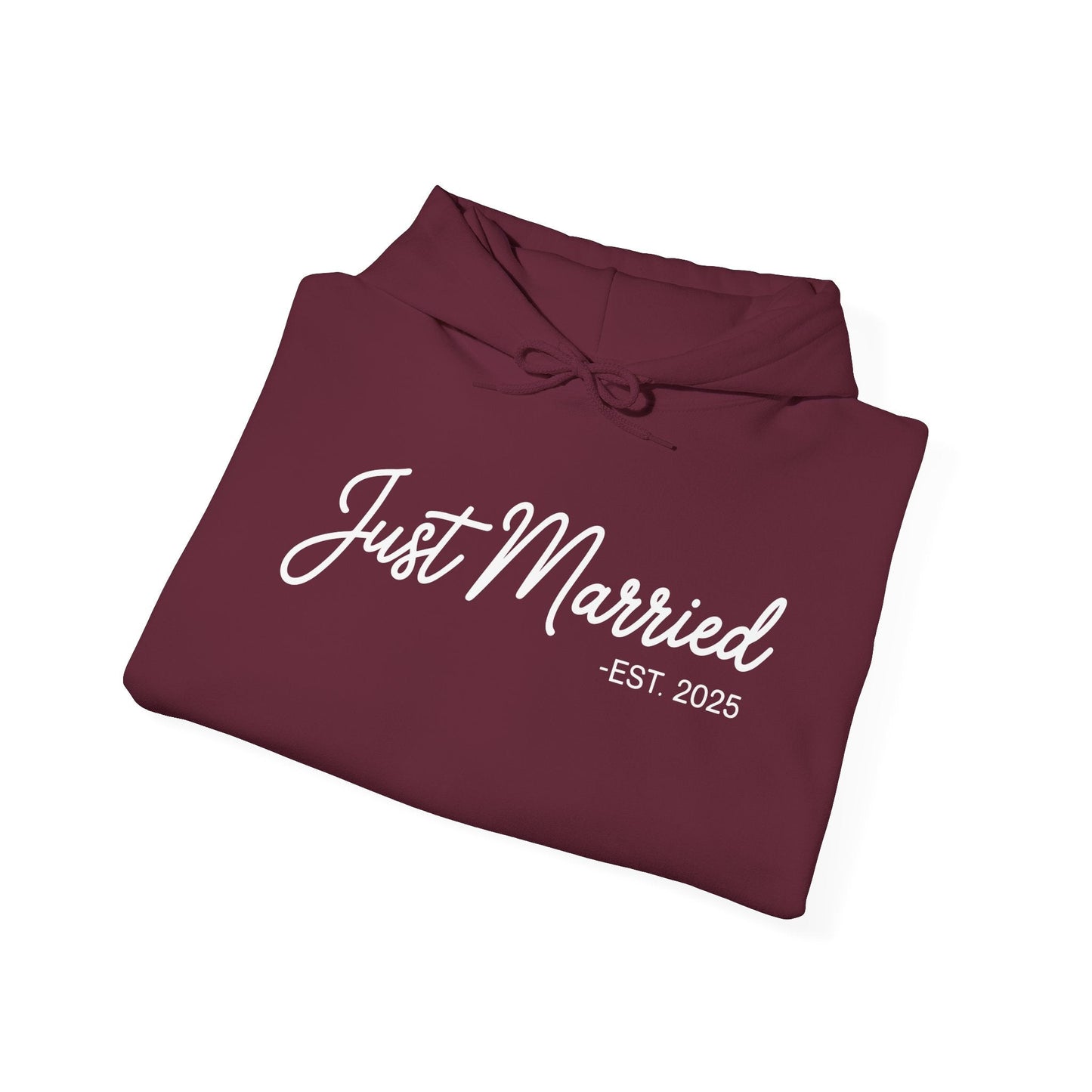 Just Married 2025 Honeymoon Wedding Couples Fiancee Hoodie