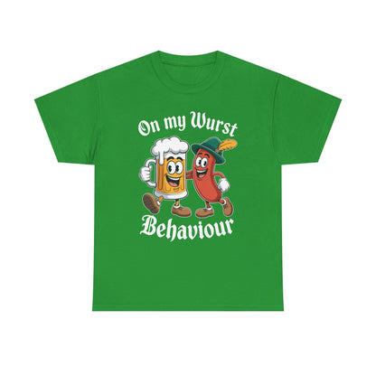 Oktoberfest On My Wurst Behaviour German Beer Sausage Adults T-Shirt