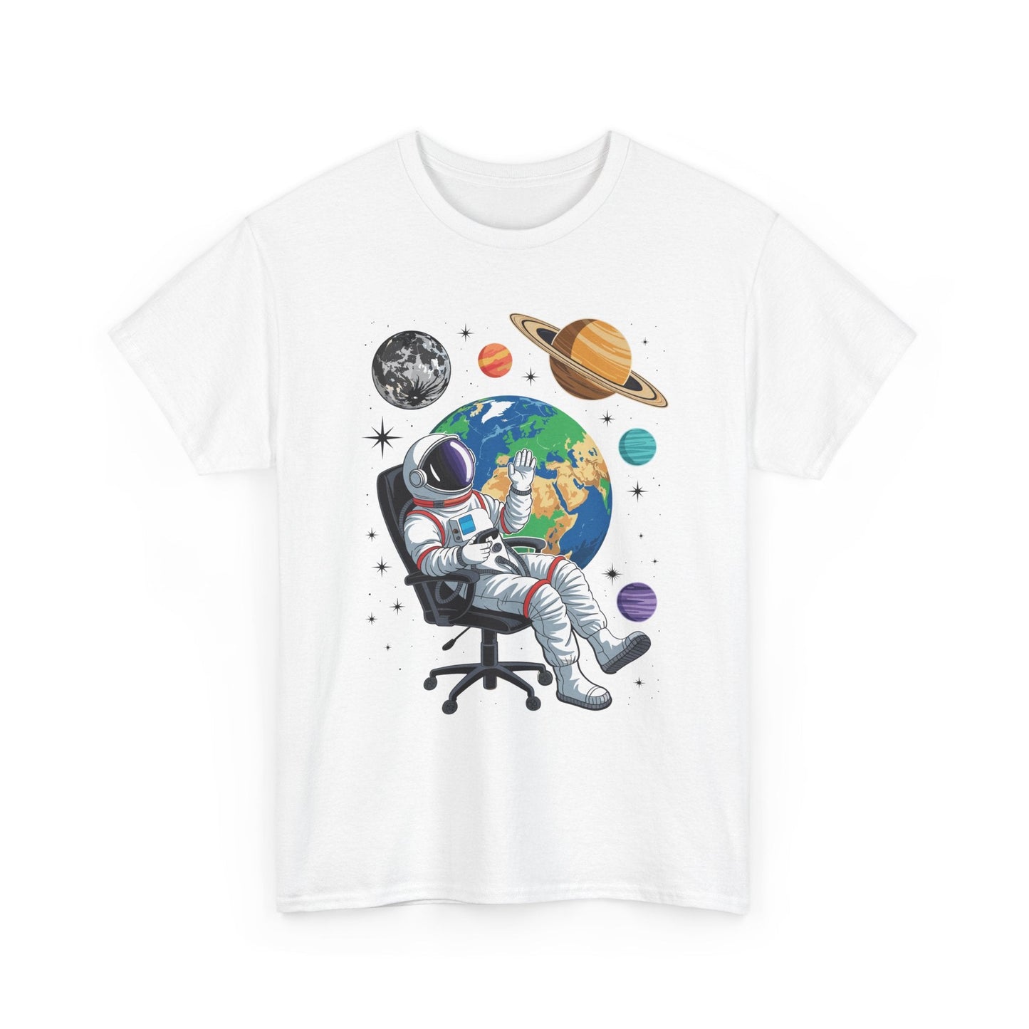 Astronaut Gamer Space Gaming System Planets T-Shirt