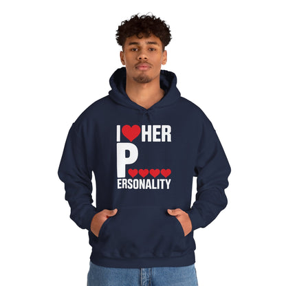 Funny Valentine's Day Couple Matching I Love Her Personality Hoodie