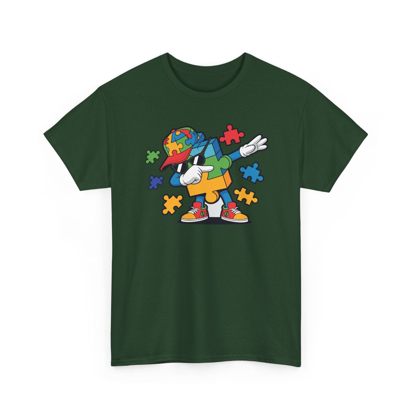 Dabbing Puzzle Autism Awareness T-Shirt