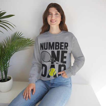 Tennis Dad Number One Daddy with Tennis Sayings Fathers Day Sweatshirt