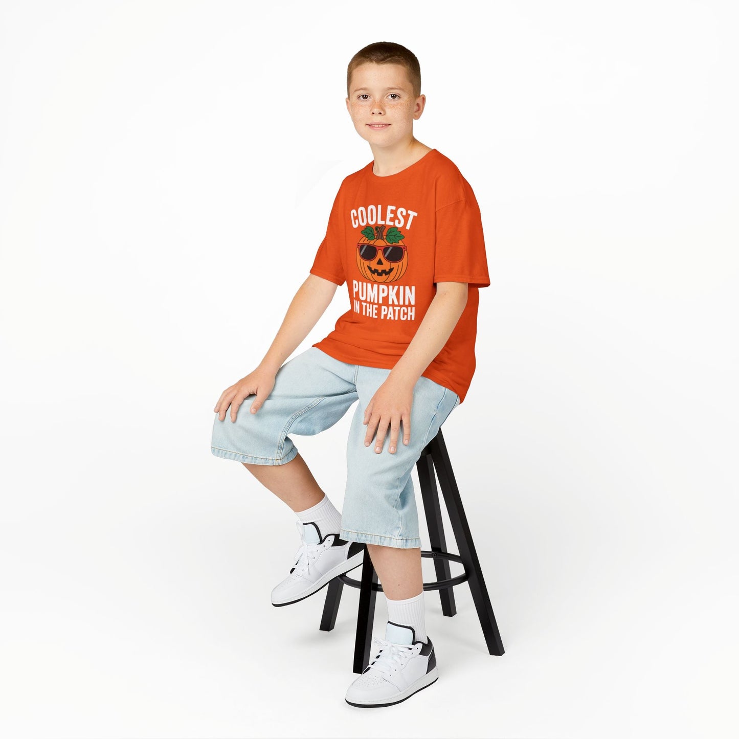 Kids Coolest Pumpkin In The Patch Halloween For Boys Girls T-Shirt