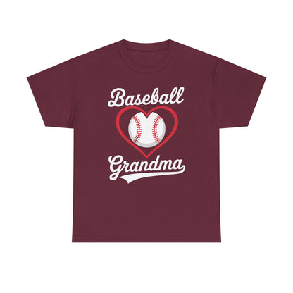 Baseball Grandma Shirt Women Baseball Heart Mothers Day T-Shirt