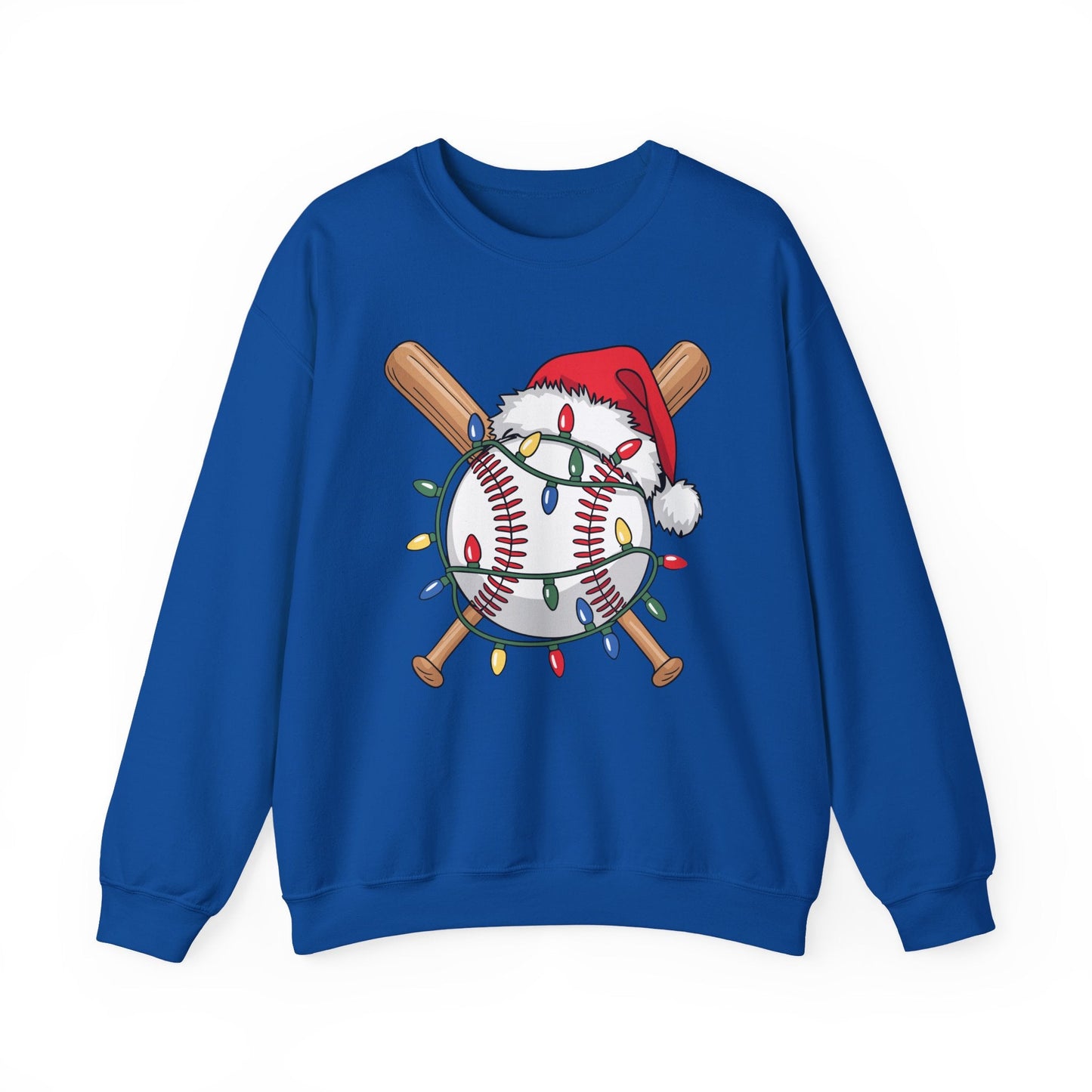 Santa Sports Design For Men Boys Christmas Baseball Player Sweatshirt