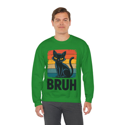 Funny Cat Bruh For Teens Boys Girls Men Women Meme Graphic Sweatshirt