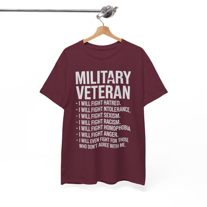 Military Veterans Against Trump 2025 Fight USA Election T-Shirt