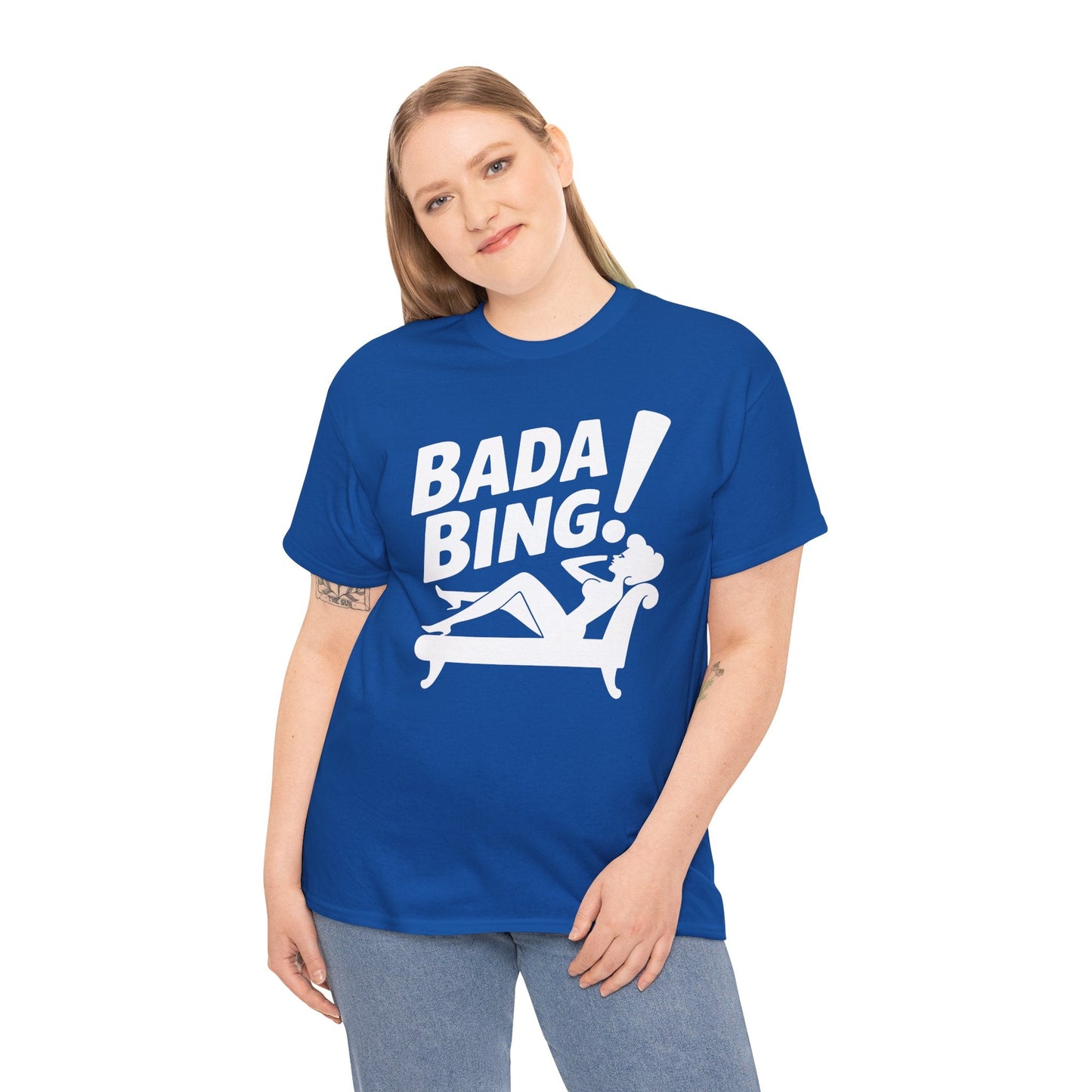 Funny Vintage Bada Sarcastic Bing Retro Sexy Girl Bada Bam T-Shirt