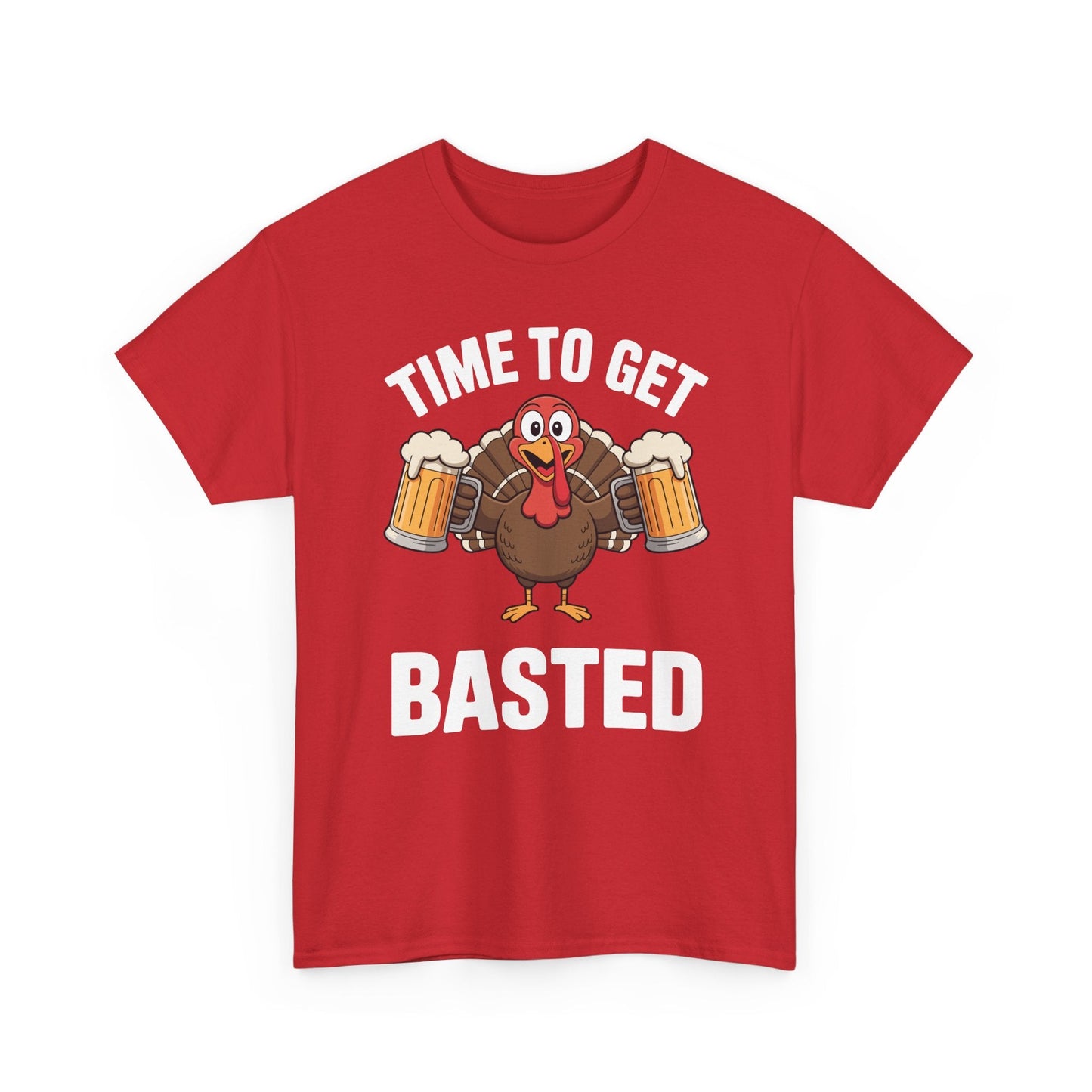 Time To Get Basted Funny Beer Thanksgiving Turkey Gift T-Shirt