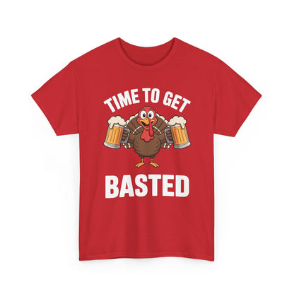 Time To Get Basted Funny Beer Thanksgiving Turkey Gift T-Shirt
