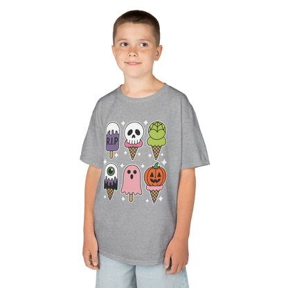 Horror Movie Summer Popsicle Halloween Ice Cream Summer-ween T-Shirt For Kids