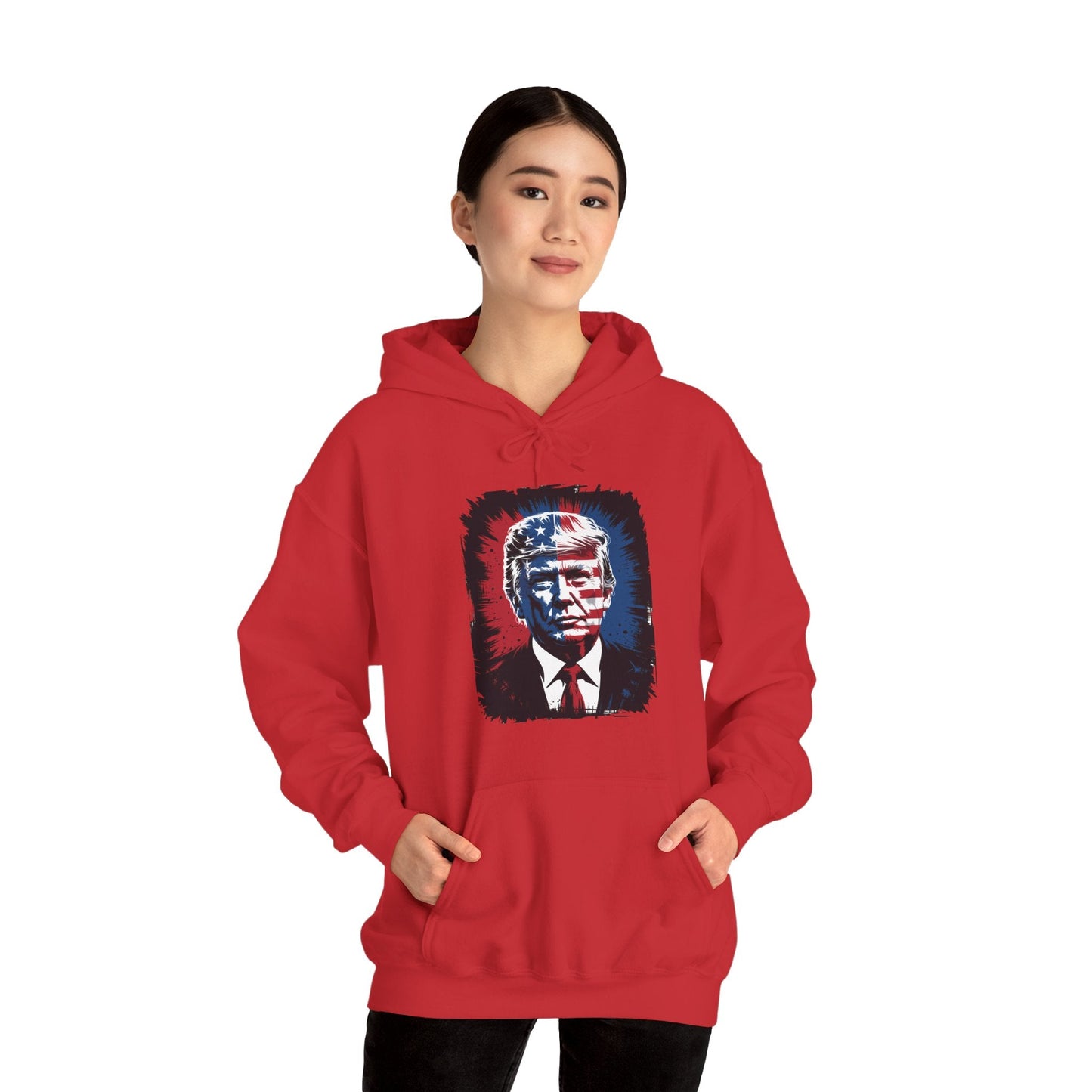 President Trump Portrait 4th July Hoodie