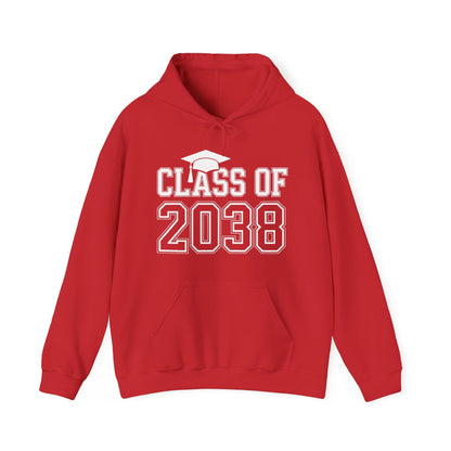 Class of 2038 Grow With Me Funny Kindergarten Back To School Hoodie