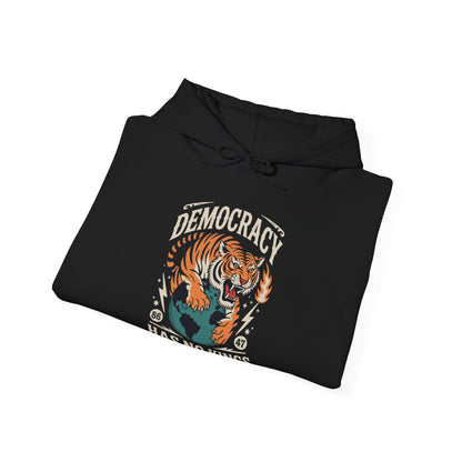 Democracy Has No King 8647 Anti Trump America Social Justice Hoodie