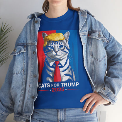 Cats For Trump 2025 Funny Tee For Vance Trump T-shirt
