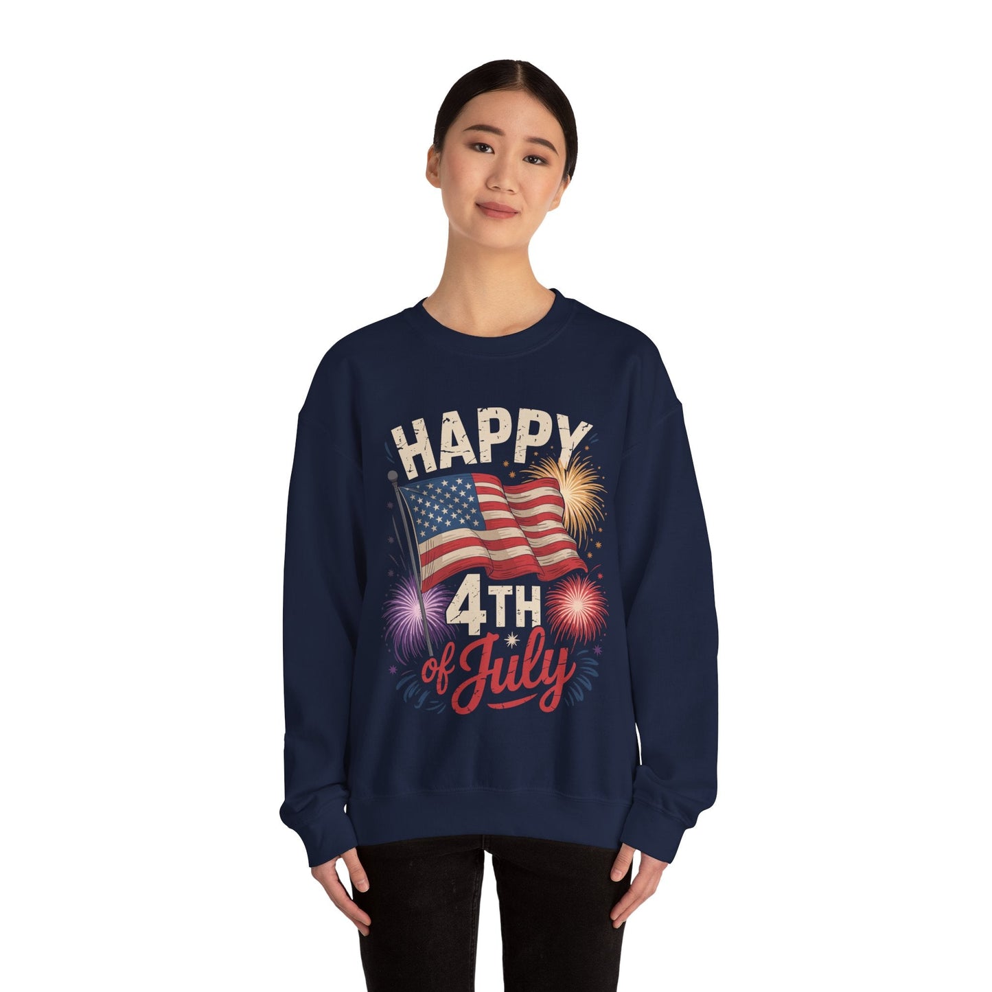 Happy 4th Of July Patriotic American US Flag 4th Of July Sweatshirt