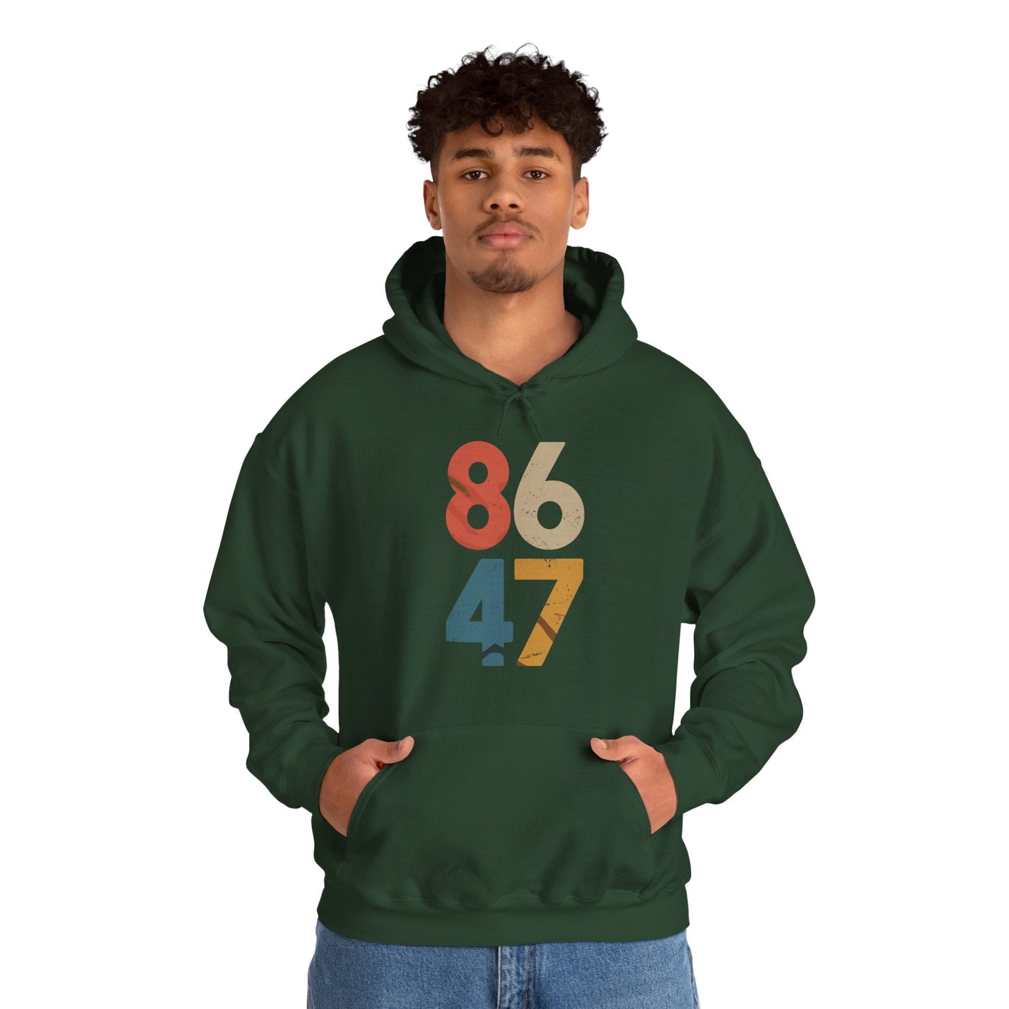 Classic Vintage 80s Style 86 47 Anti Trump Hoodie